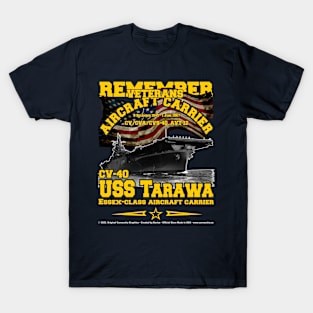 USS TARAWA CV-40 aircraft carrier veterans T-Shirt